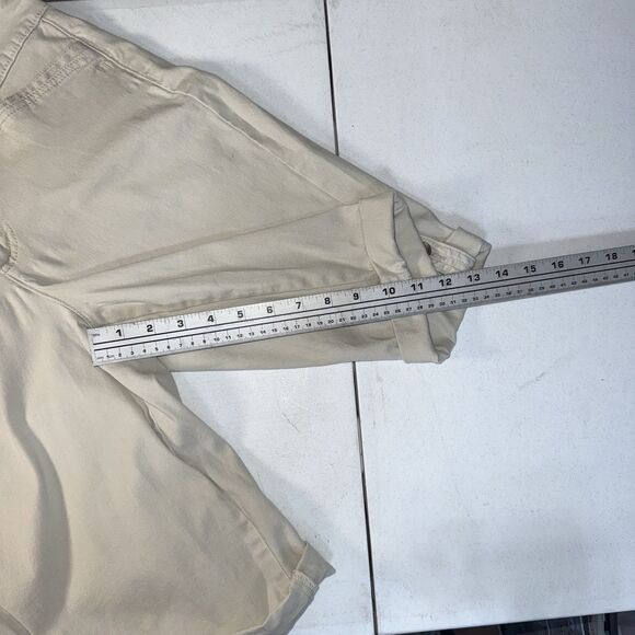 Charter Club - Beige twill cuffed long Bermuda shorts Women's 4 - Picture 4 of 6